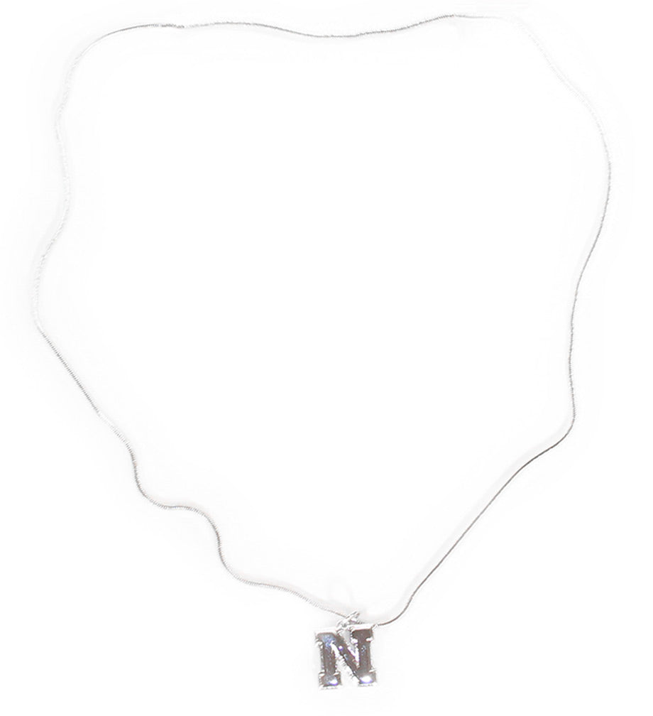Silver N Simple Charm Necklace