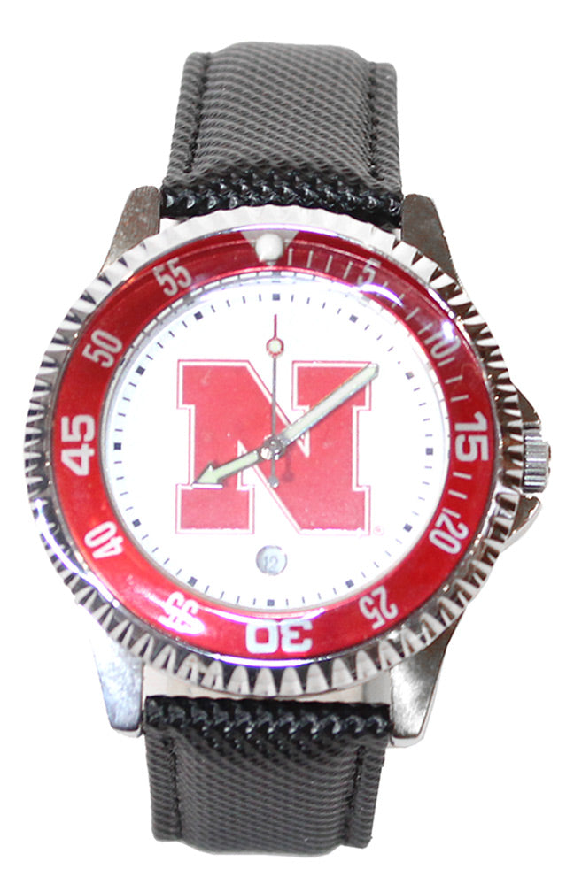 Mens Competitor Leather Band Watch