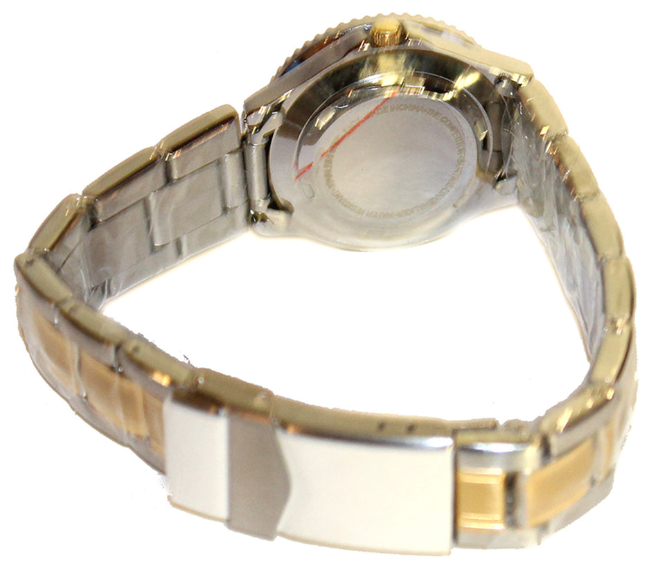 Womens Two Tone Metal Band Watch