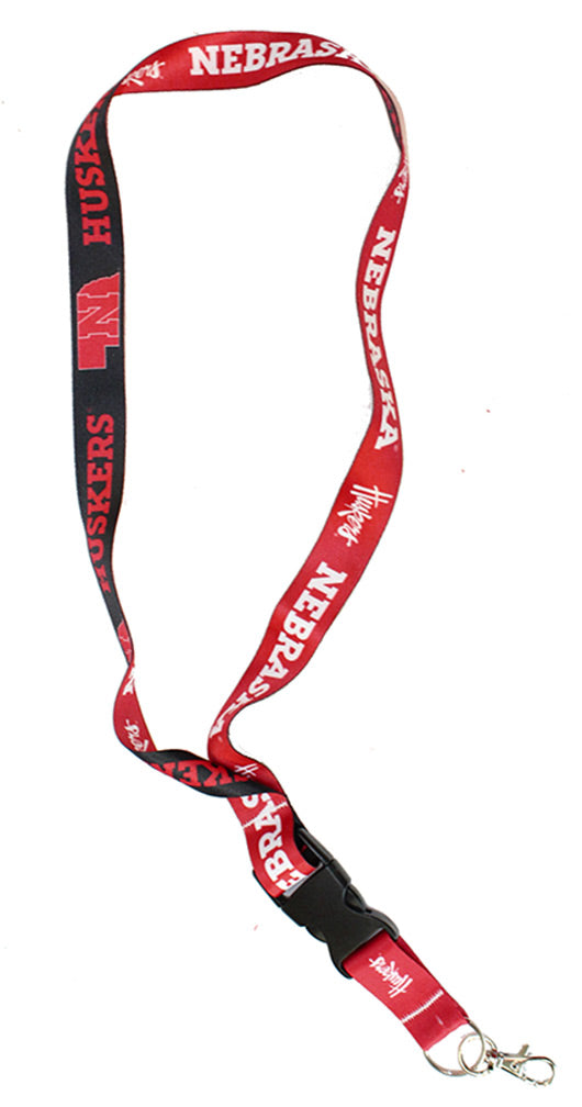 Husker State Outline 2 Side Detach Lanyard