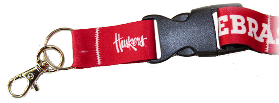 Husker State Outline 2 Side Detach Lanyard