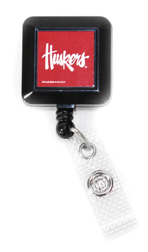 Retractable Huskers Badge Holder