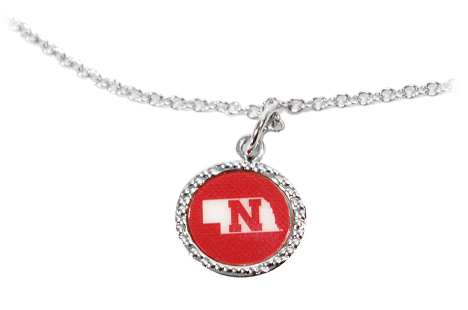 Cornhuskers State Necklace Charm