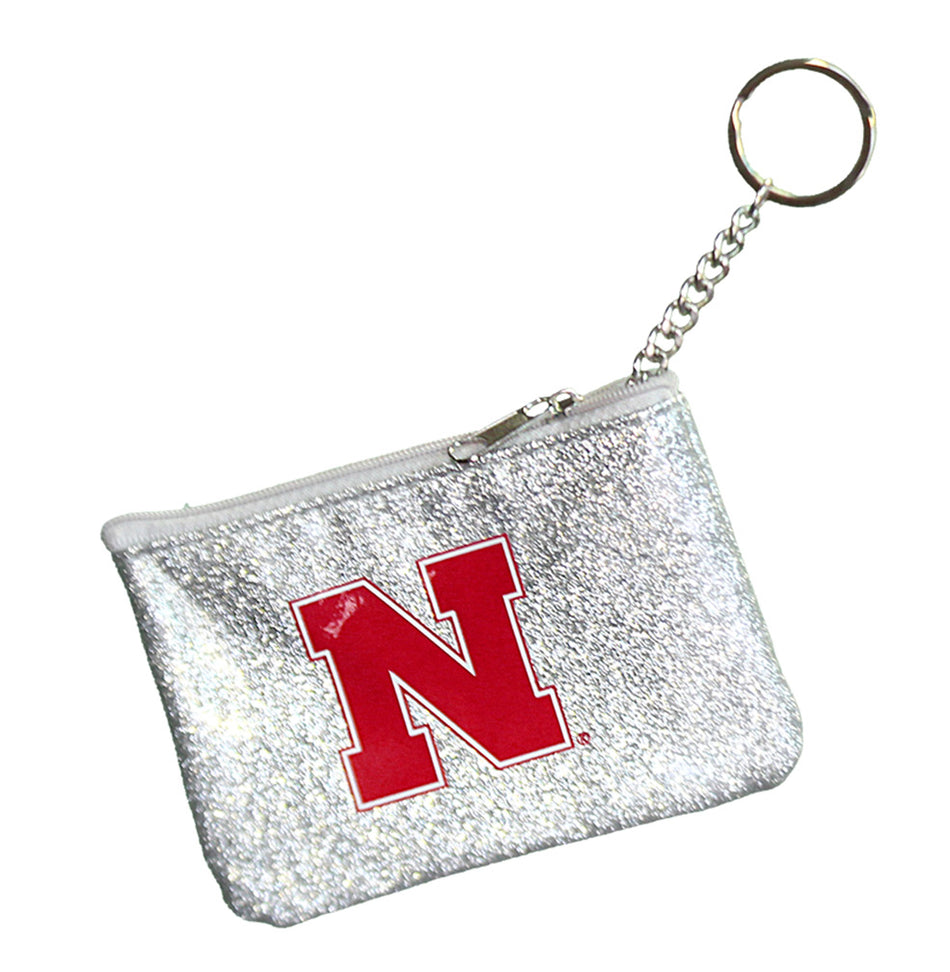 Husker N Glitter Coin Purse