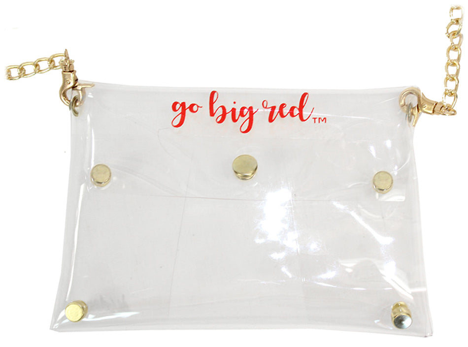 Clear Go Big Red Purse