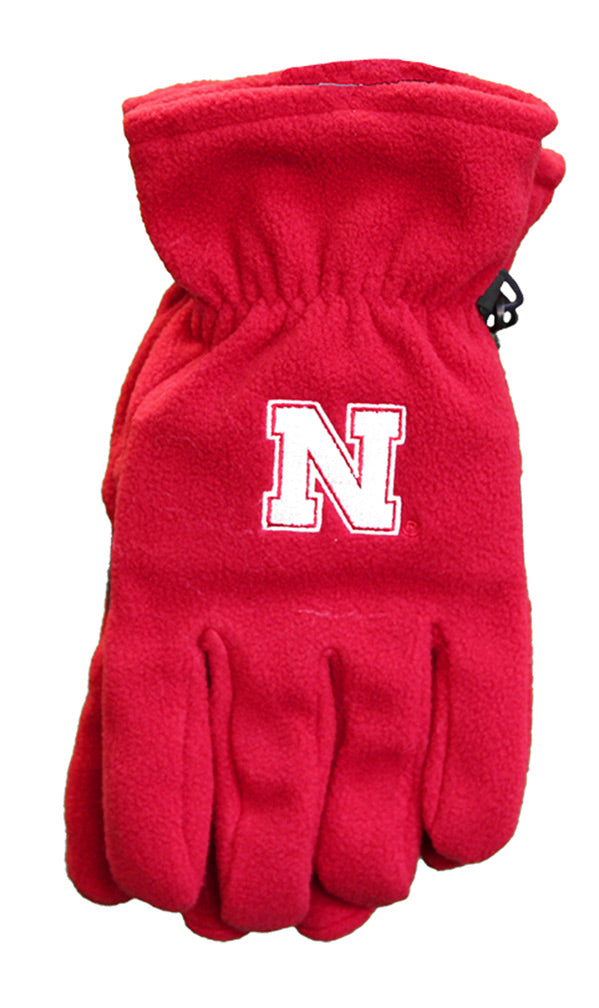 Adidas Nebraska Fleece Gloves - Red