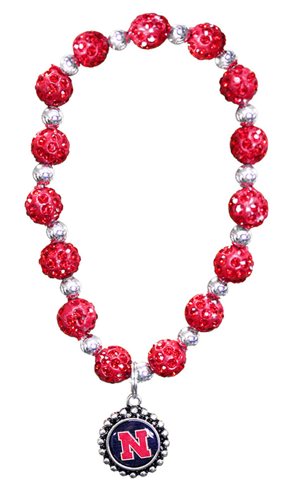 Nebraska Bling Charm Bracelet
