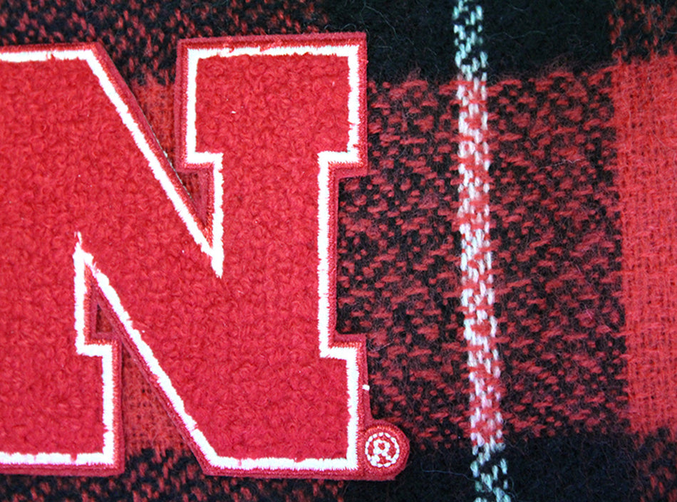 Nebraska Plaid Blanket Scarf