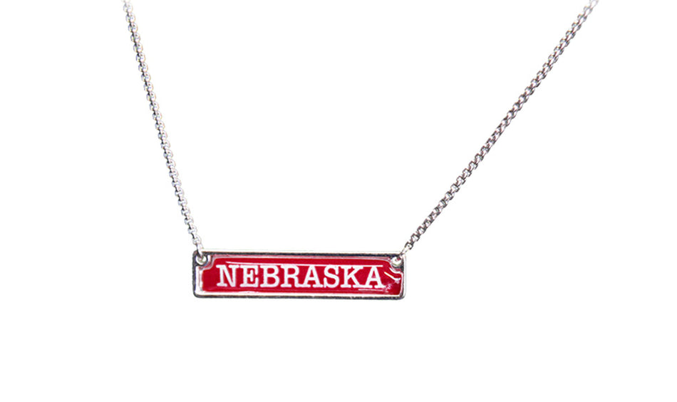 Nebraska Nameplate Necklace