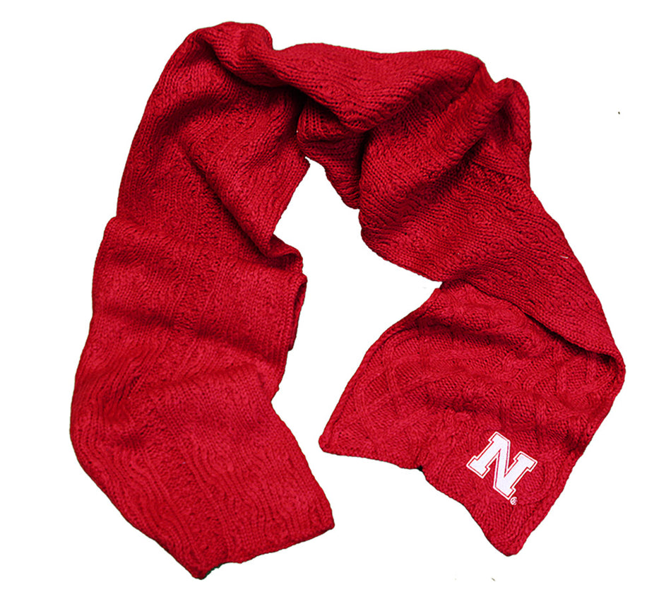 Nebraska Cable Knit Scarf