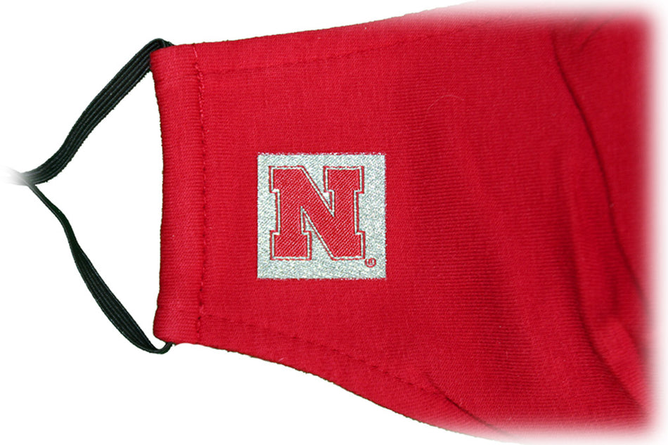 Nebraska Glitter N Face Mask