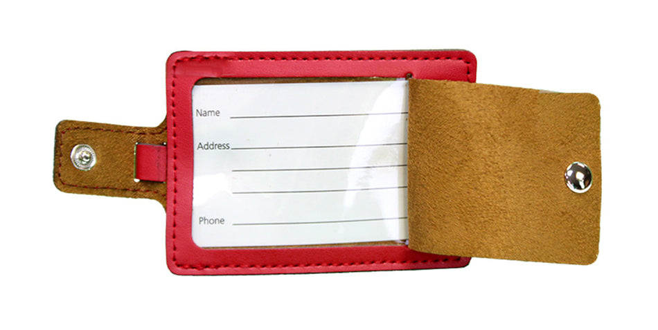 Suede Laser Engraved Nebraska Luggage Tag