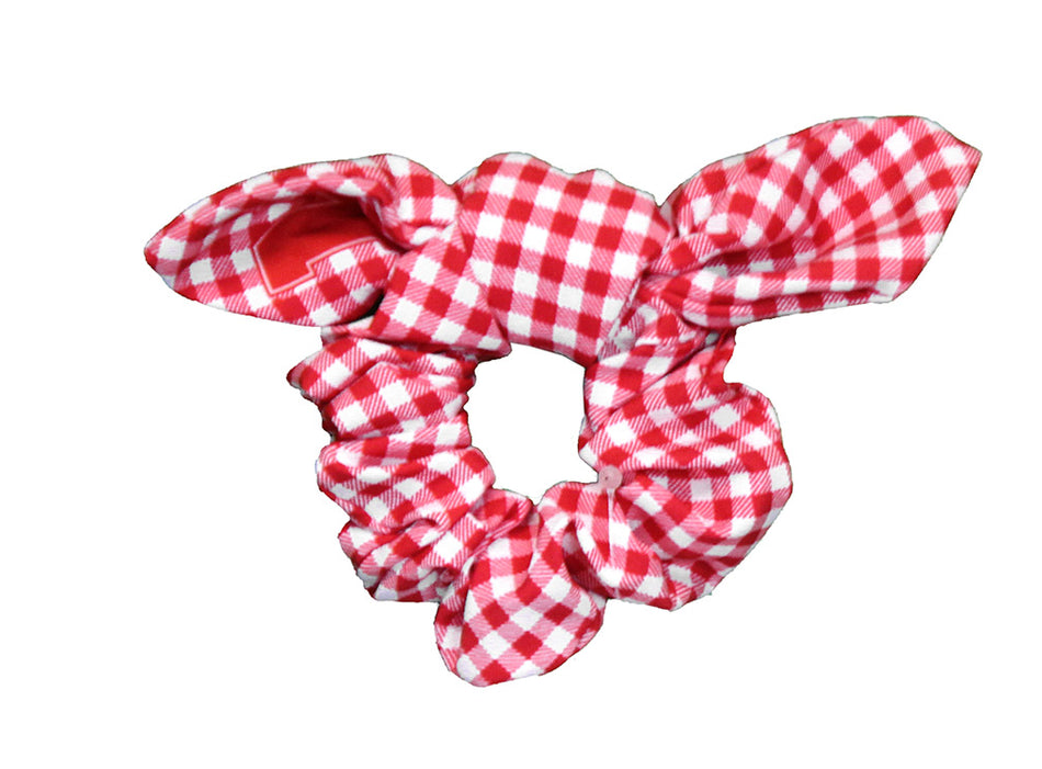 Nebraska Gingham Knot Scrunch
