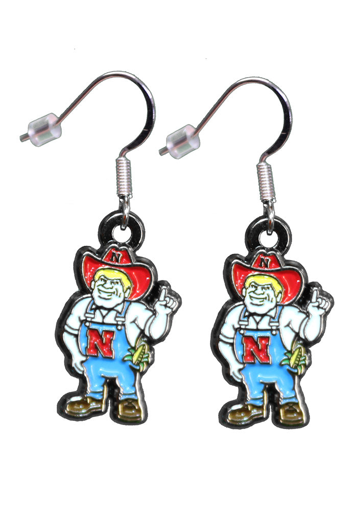 NEW HERBIE!  Herbie Husker Nebraska Dangle Earrings