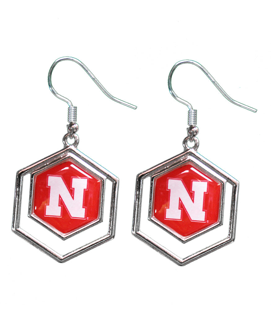 Nebraska Juno Silver Dangle Earrings
