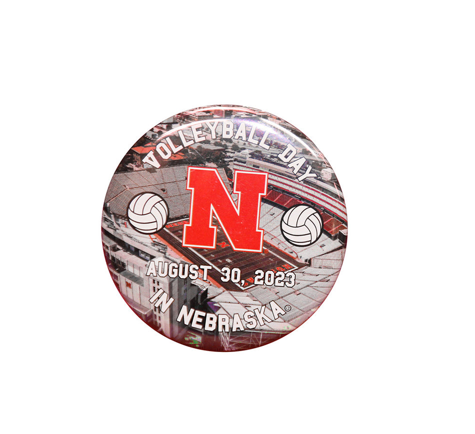 Huskers Volleyball Day in Nebraska Button