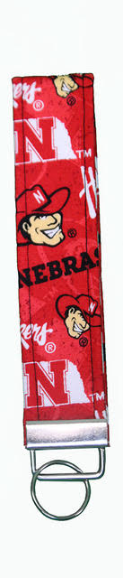 Nebraska Husker Wristlet Key FOB