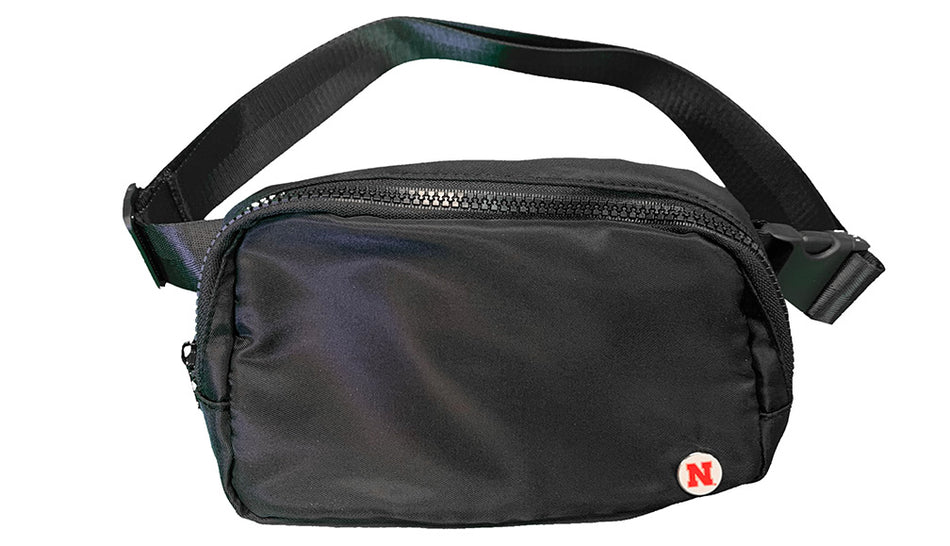 Nebraska Medallion Belt Bag - Black