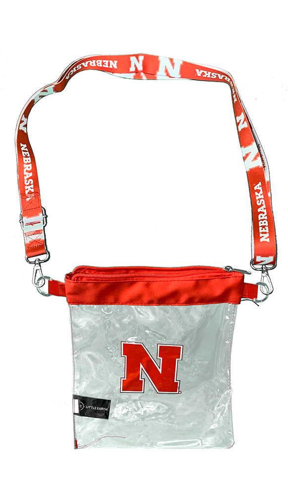 Nebraska Clear PVC Purse N Adjustable Huskers Strap