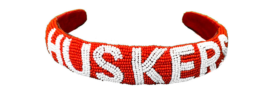 Huskers Beaded Hairband