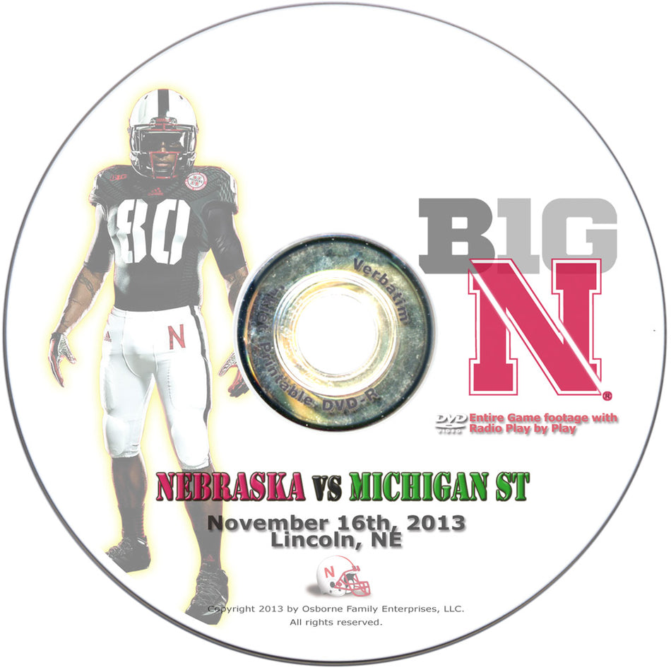 2013 Nebraska vs Michigan State DVD