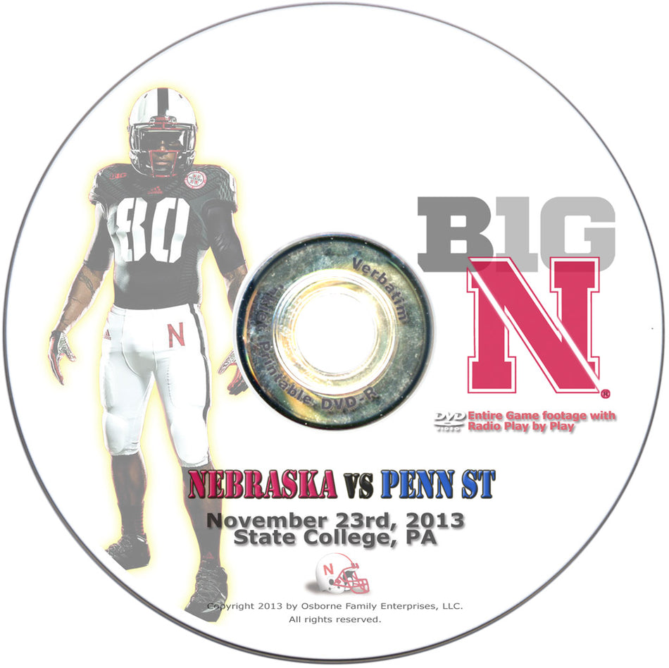2013 Nebraska vs Penn State DVD