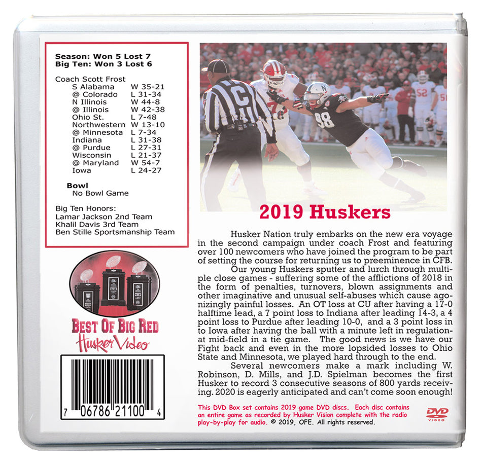 2019 Nebraska Football Season on DVD