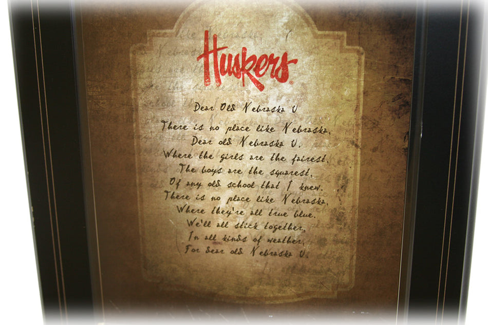 Laser Engraved Nebraska Alma Mater Plaque