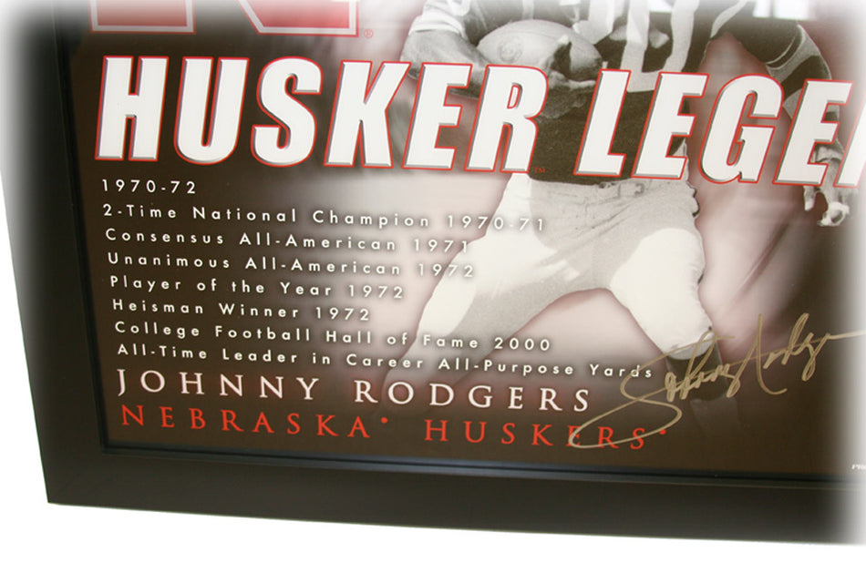 Johnny Rodgers Autographed Legend Framed Print