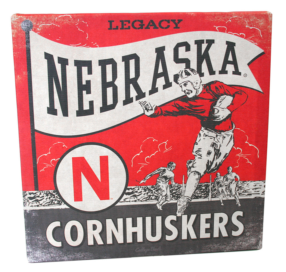 Husker Vintage Player Canvas Wrap