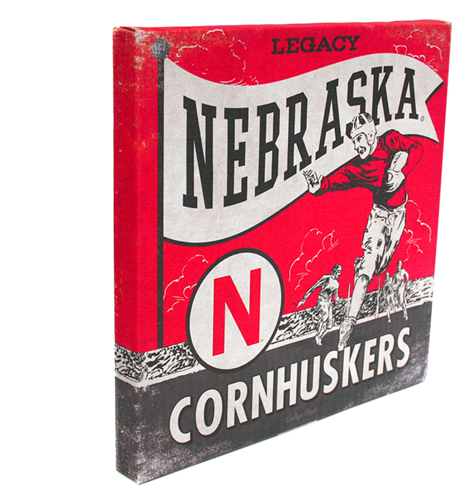 Husker Vintage Player Canvas Wrap