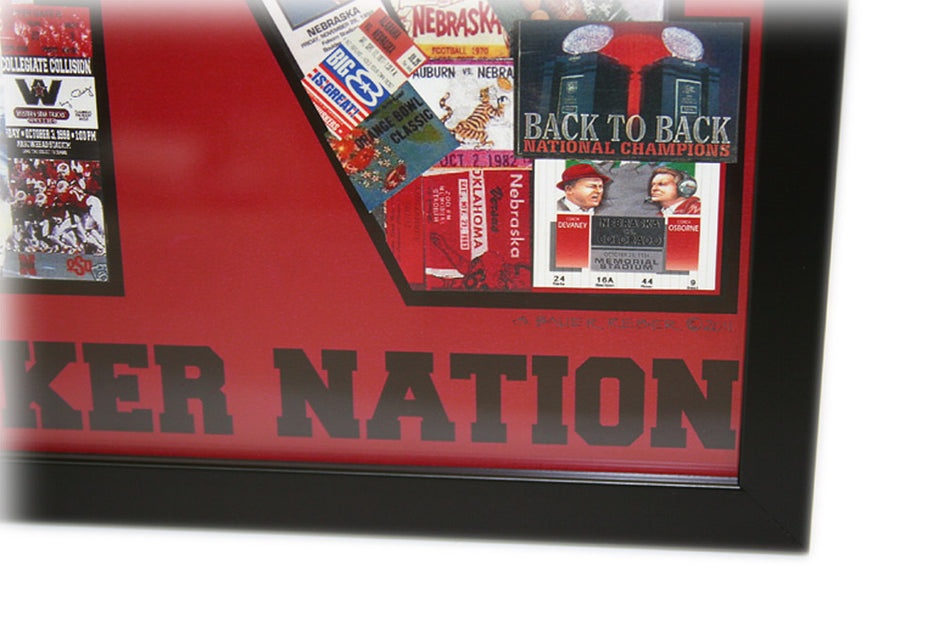 Iron N Framed Ticket Print - Red