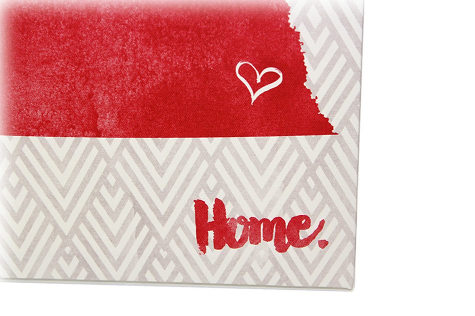 Nebraska Home State Canvas Wrap