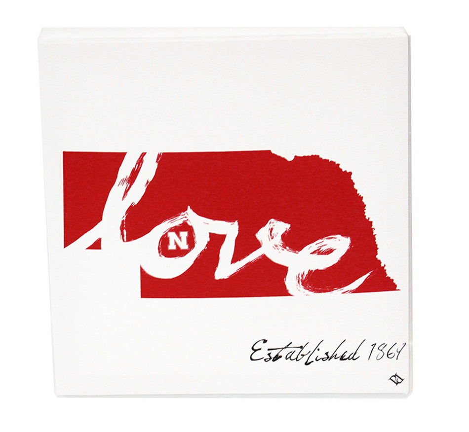 Love Nebraska Est. 93 Canvas Wrap