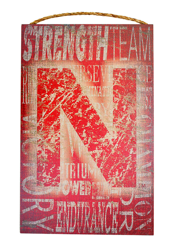 Husker Heritage Word-Collage Wooden Wall Sign