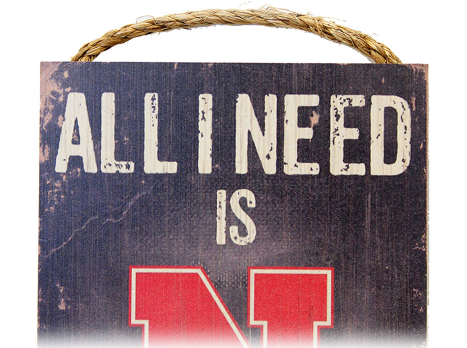 NU Football Friends & Family Wood Sign