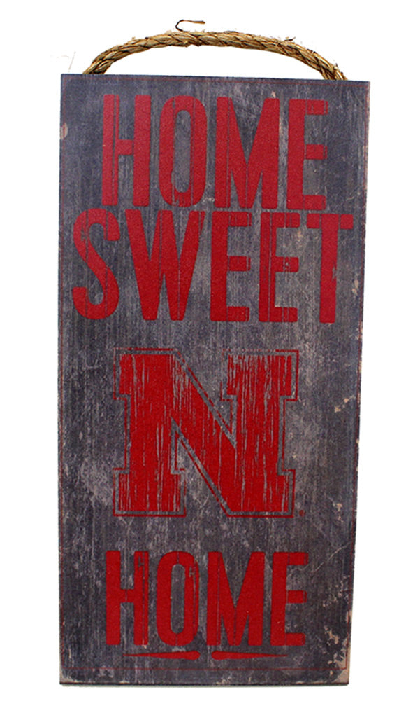 Husker Home Sweet Home Wood Sign
