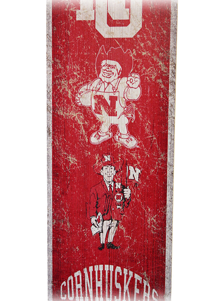 Husker Heritage Banner Wood Sign
