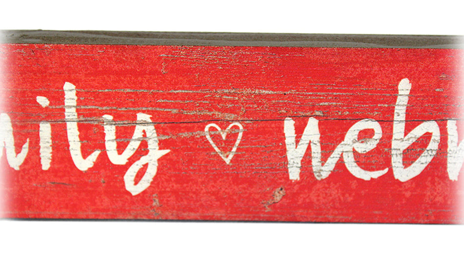 Friends Family Nebraska Shelf Sign