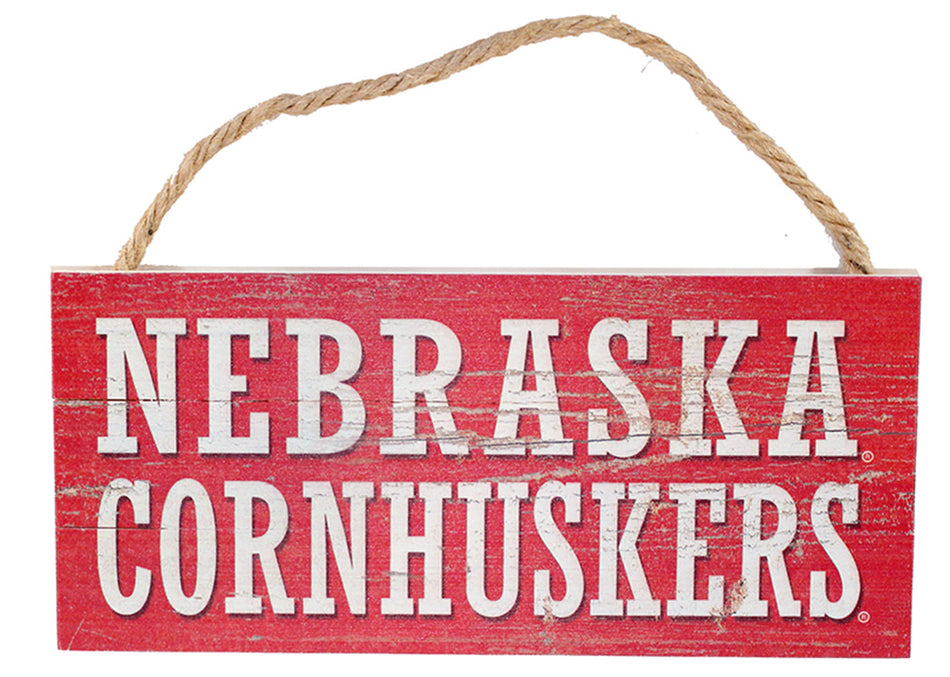 Cornhuskers Plank Wood Sign