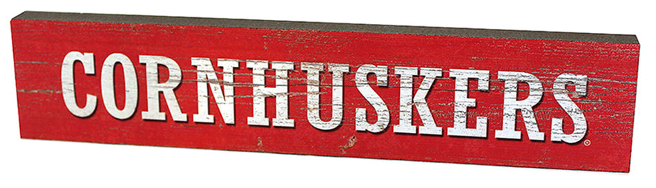 Cornhuskers Shelf Sign
