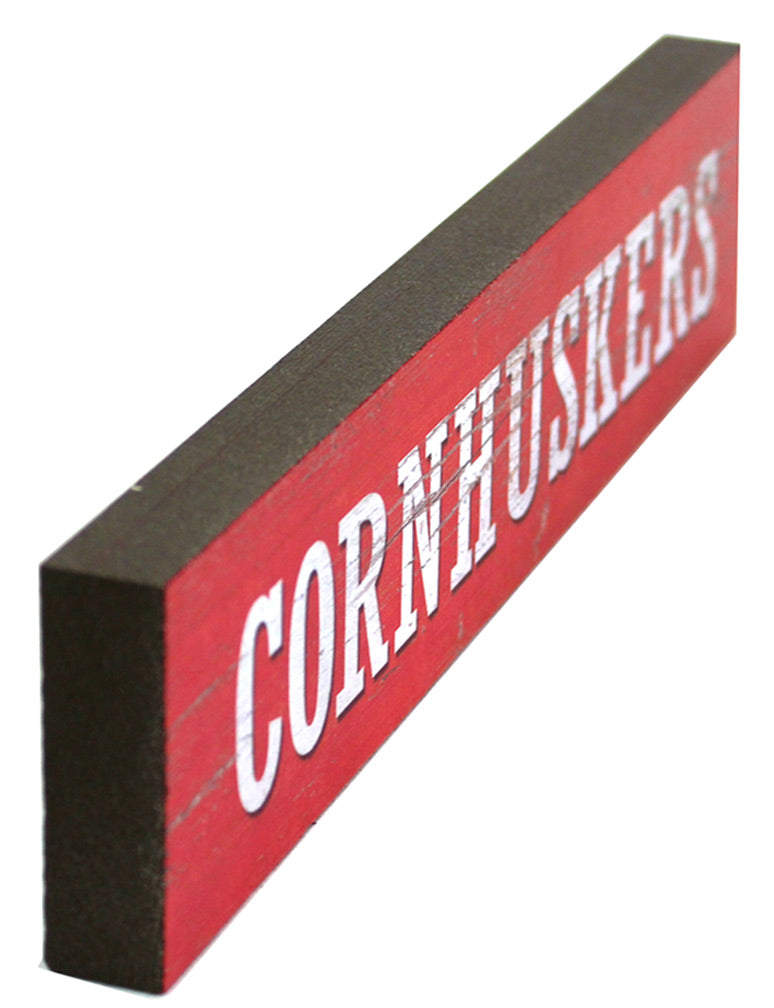 Cornhuskers Shelf Sign