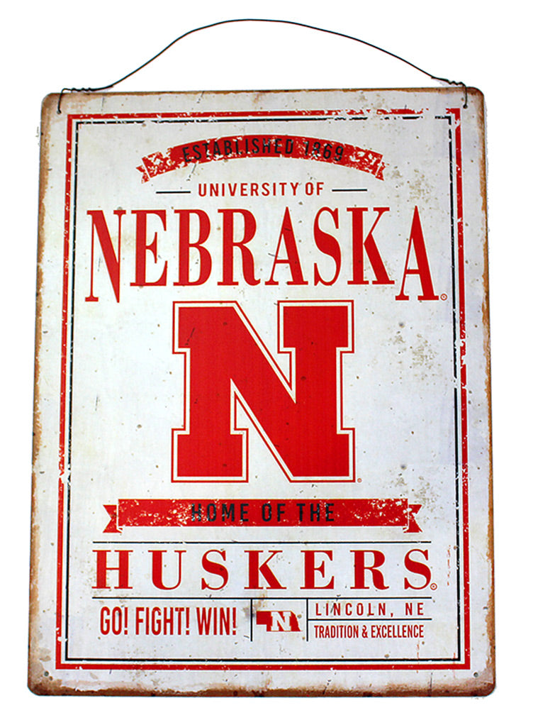 Home of the Huskers Vintage Tin Sign