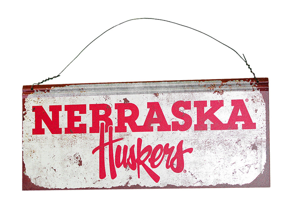 Vintage Huskers Rectangular Tin Sign