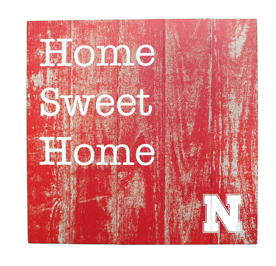 Nebraska Home Sweet Home Plank Sign