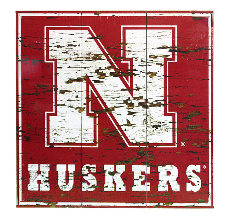 Nebraska Distressed Wood Wall Sign