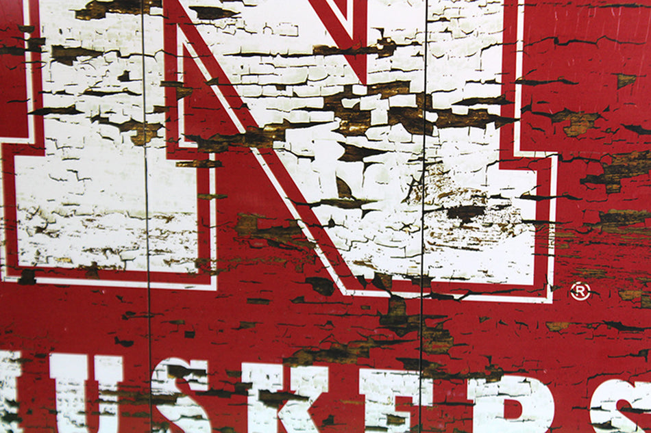 Nebraska Distressed Wood Wall Sign