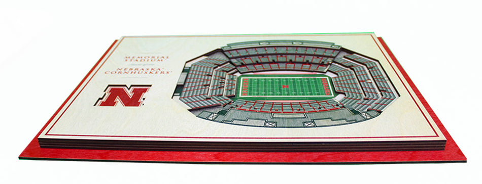 Nebraska Memorial Stadium 5 Layer Wall Art