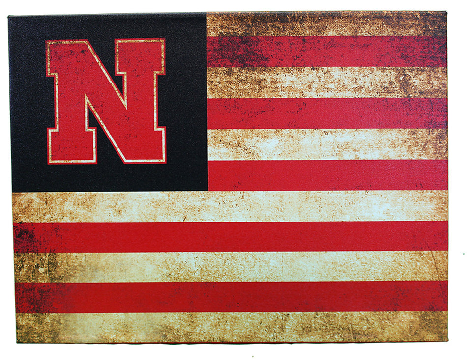 Husker Nation Old Glory Canvas