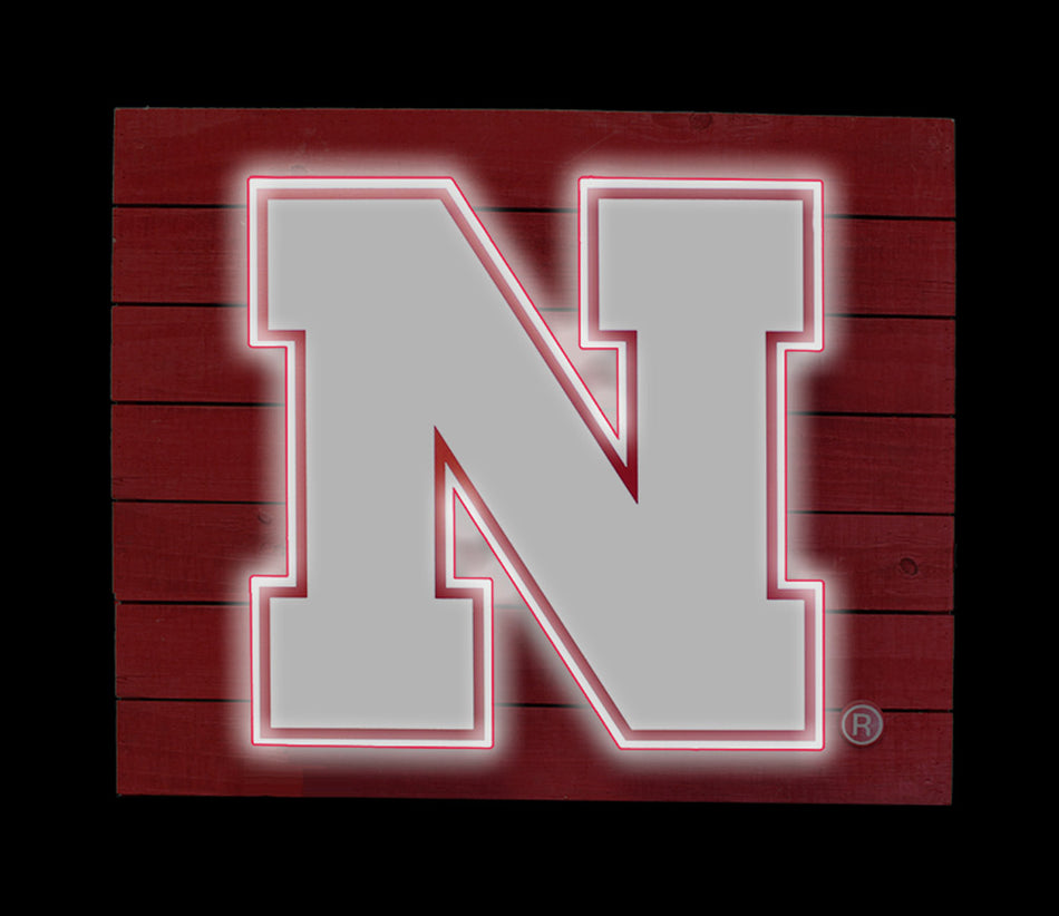 Light Up Nebraska Huskers Wall Board